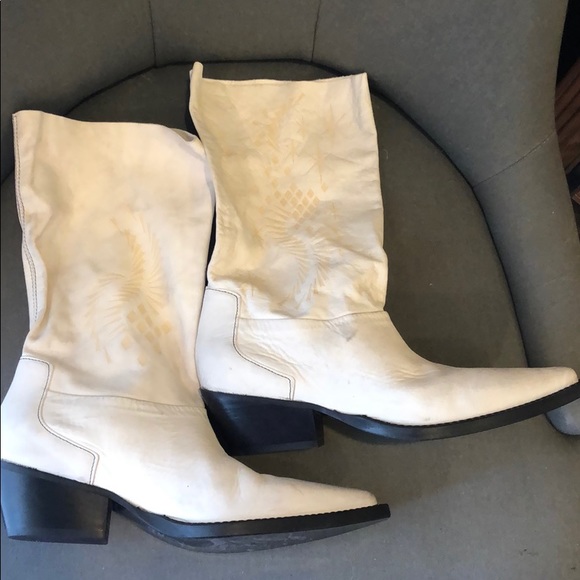 Free People Moon and Back Slouch Boot White NWOT - Picture 5 of 8